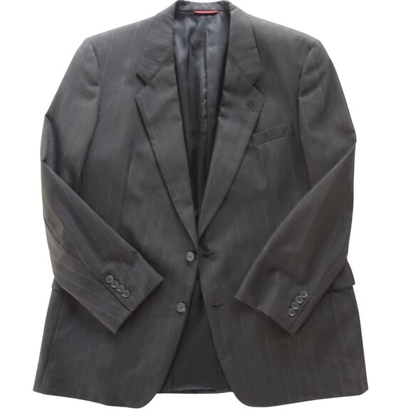 Single Breasted Pure Virgin Wool Hart Schaffner Marx Suit Coat 46L - Picture 9 of 11
